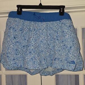 The North Face Blue Floral Women's Athletic Shorts
